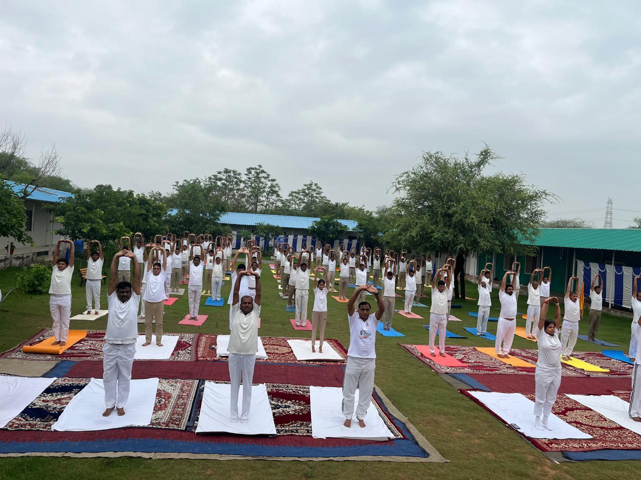   11th International yoga day celebrated at CRPF campus, Raj Sector Nayala