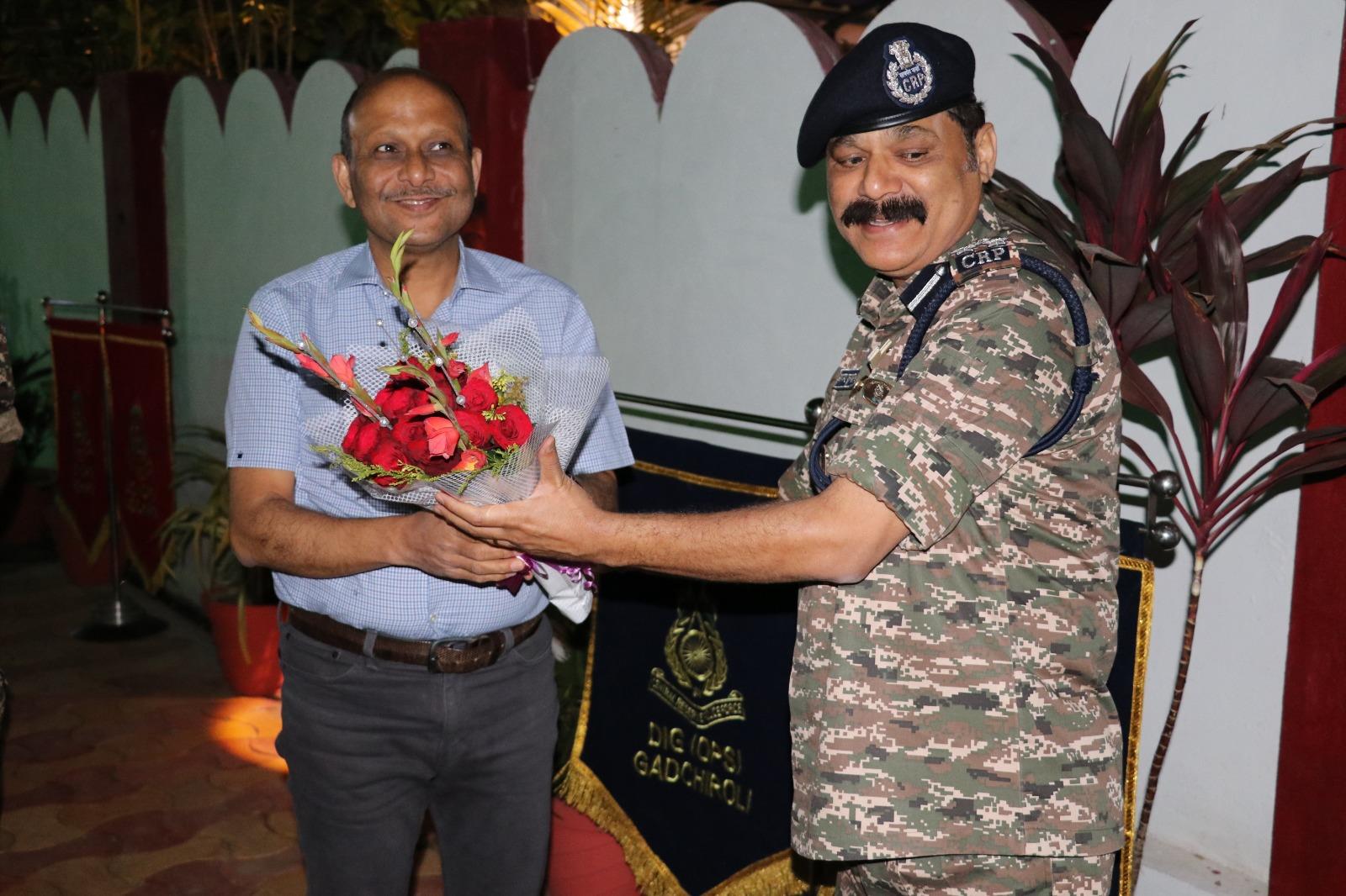   Sh. Virendra Agrawal, IGP, CRPF, Western Sector visit DIG OPS GDL on 3/03/2025