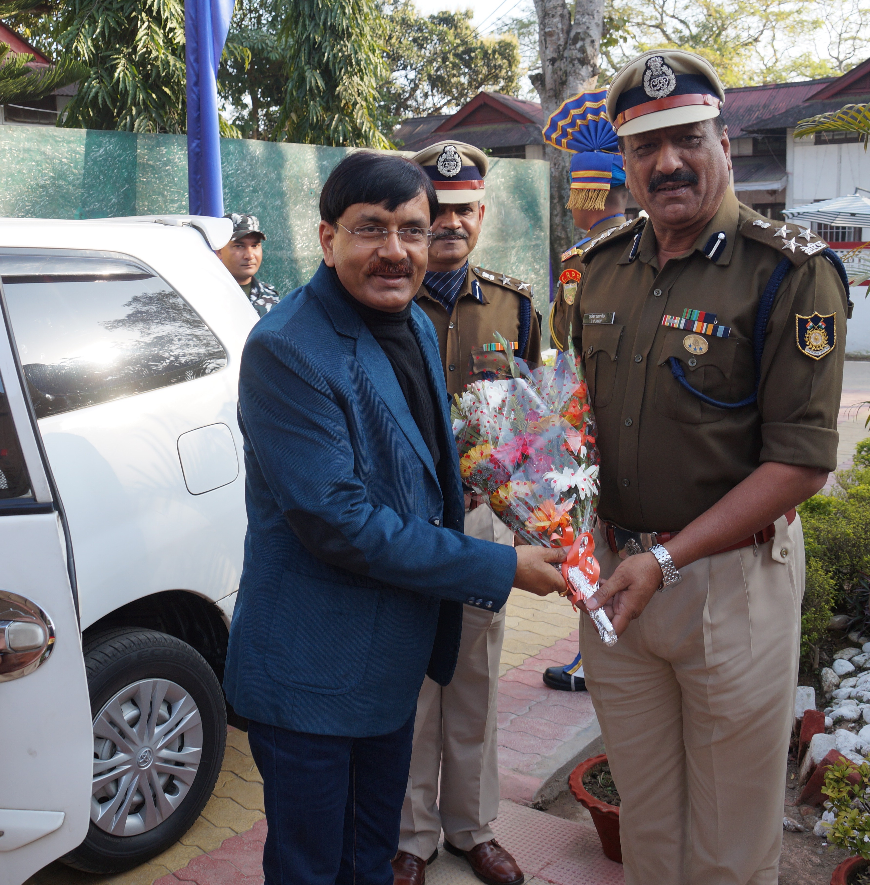   SHRI BRIJESH PRATAP SINGH , DIG ADM OPS SEC JORHAT , WELCOME TO SHRI SUDHAKAR UPADHYAY, IGP OPS JHT