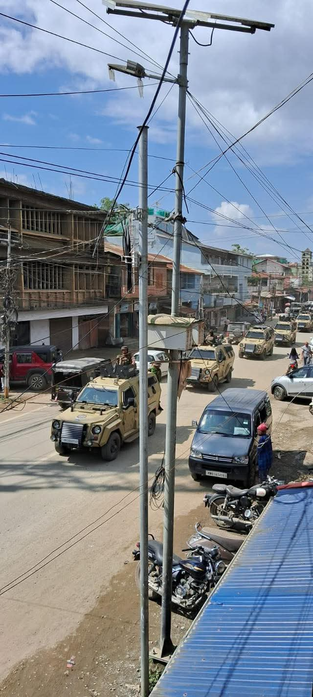   Central Forces COBRA undertaking Show of Strength Route March in Tuithaphai town