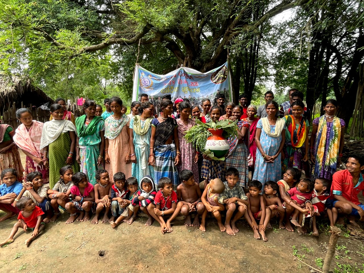Meri Maati Mera Desh campaign with plantation. 
