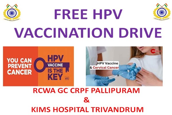   HPV Vaccination drive organized by GC Pallipuram at KIMS Hospital