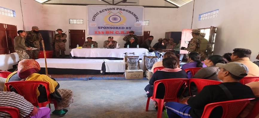   133 Bn CRPF Organized a Civic Action Programme at Utonglok & Loinga Koirange Village, Thangal Surung, KPI/ IE