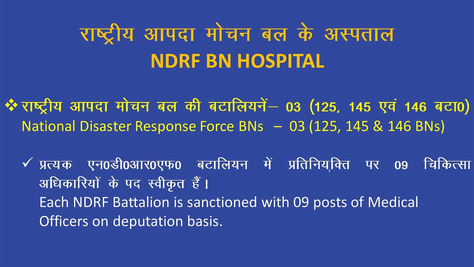 NDRF Battalion Hospitals